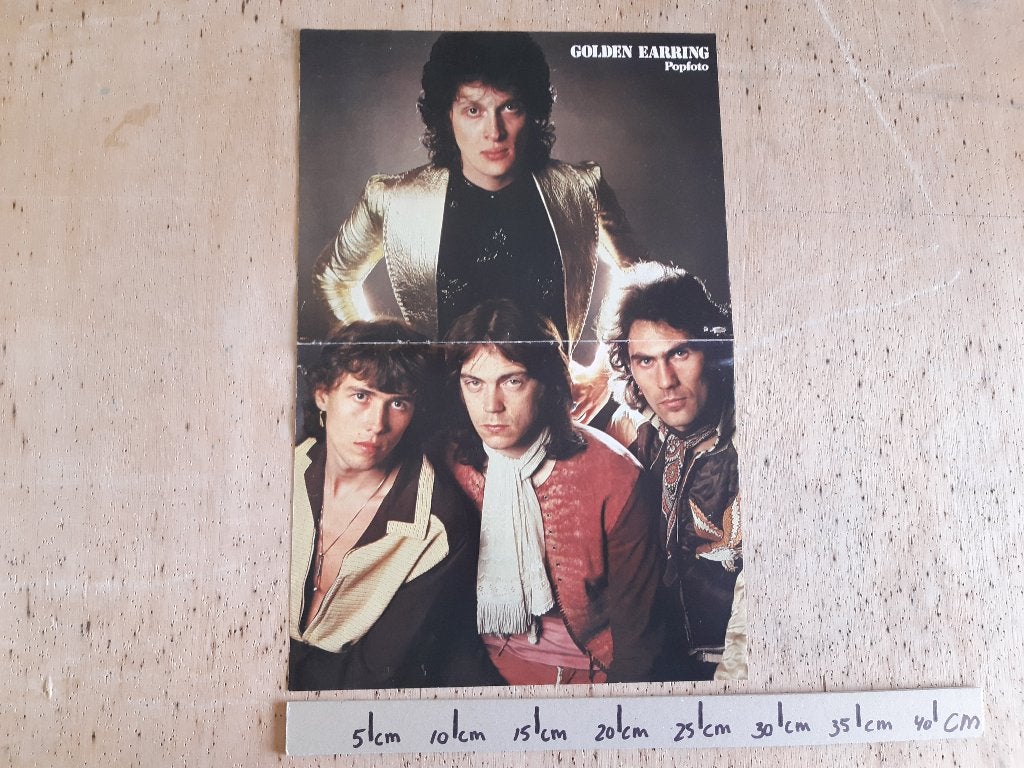 Poster Golden Earring Penvrienden Popfoto Maat A3 28x43 cm, Verzamelen, Ophalen of Verzenden, A1 t/m A3, Muziek, Rechthoekig Staand