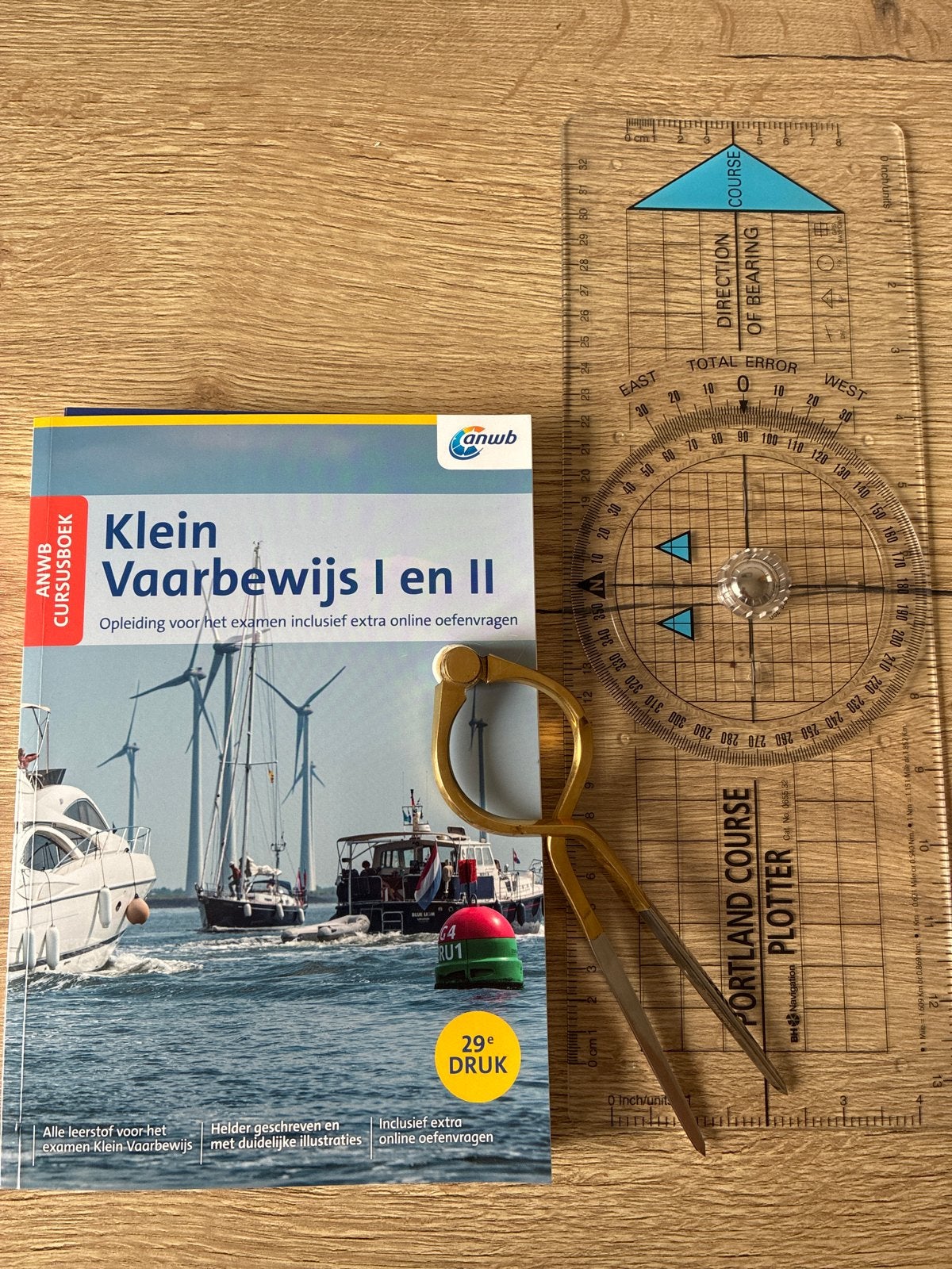 ANWB Klein Vaarbewijs I & II Cursusboek + Navigatieset, Ophalen, Beta, Nieuw, Overige niveaus