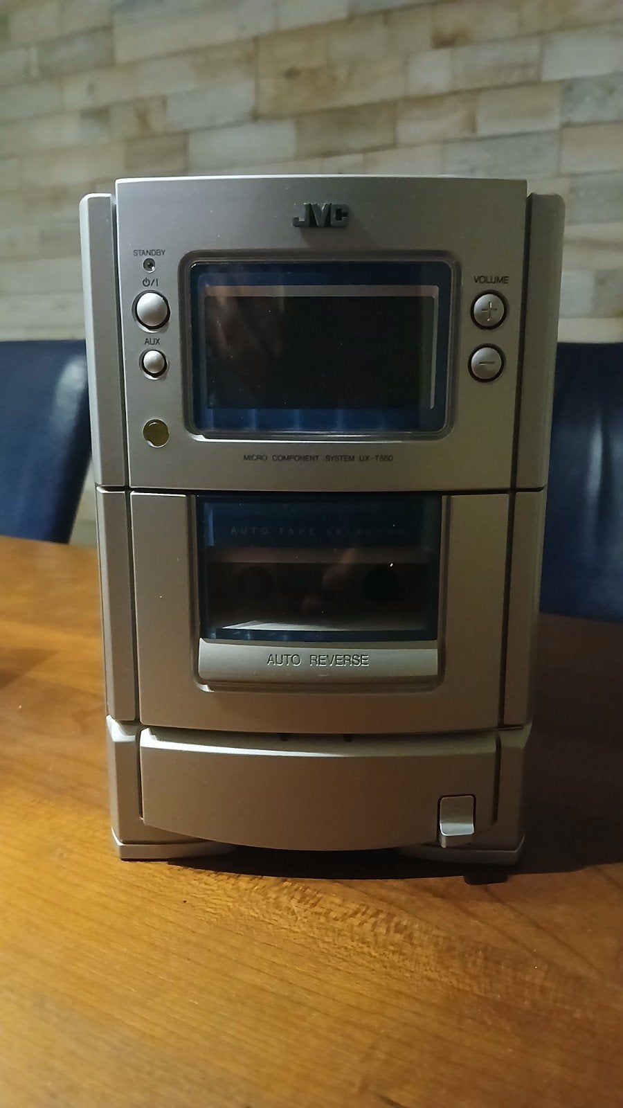 JVC Micro Component System UX-T550 - Compacte Stereo Set, Gebruikt, JVC, Ophalen of Verzenden, Cassettedeck