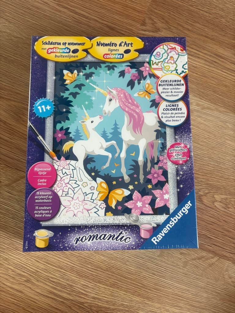 Ravensburger Schilderen op nummer Eenhoorns Romantic, Hobby en Vrije tijd, Schilderen, Ophalen, Nieuw, Schilderen op nummer