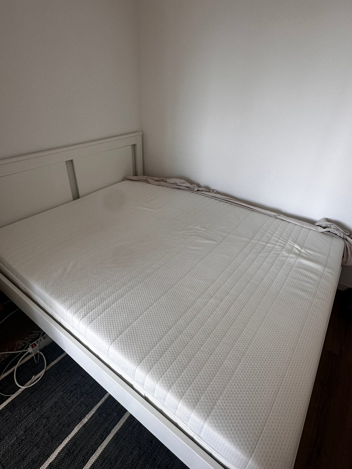 Bed mattress IKEA Anneland 160*200, Ophalen, Overige materialen, Wit, Tweepersoons