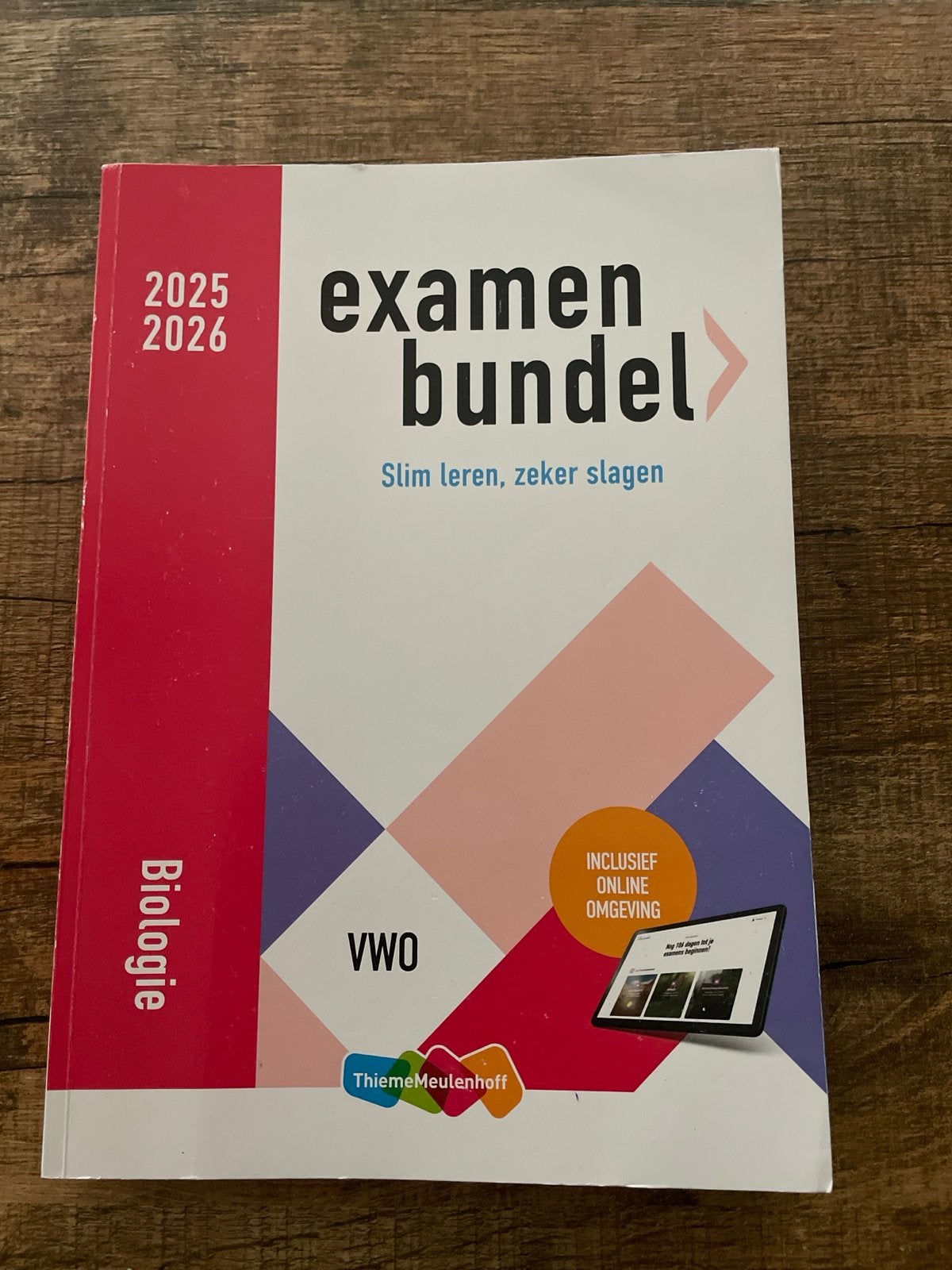 Examenbundel Biologie VWO 2025/2026 - Slim leren, Boeken, Ophalen of Verzenden, Zo goed als nieuw, VWO, Biologie