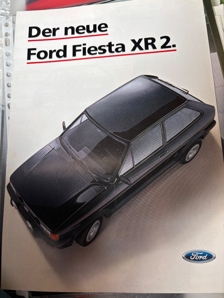 Folder Ford Fiesta Xr2, Ophalen of Verzenden, Gelezen, Ford