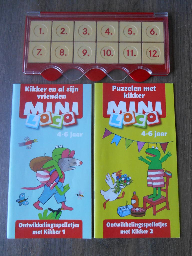 Miniloco setje Kikker met 2 boekjes mini loco, Ophalen of Verzenden, Gebruikt, Puzzelen