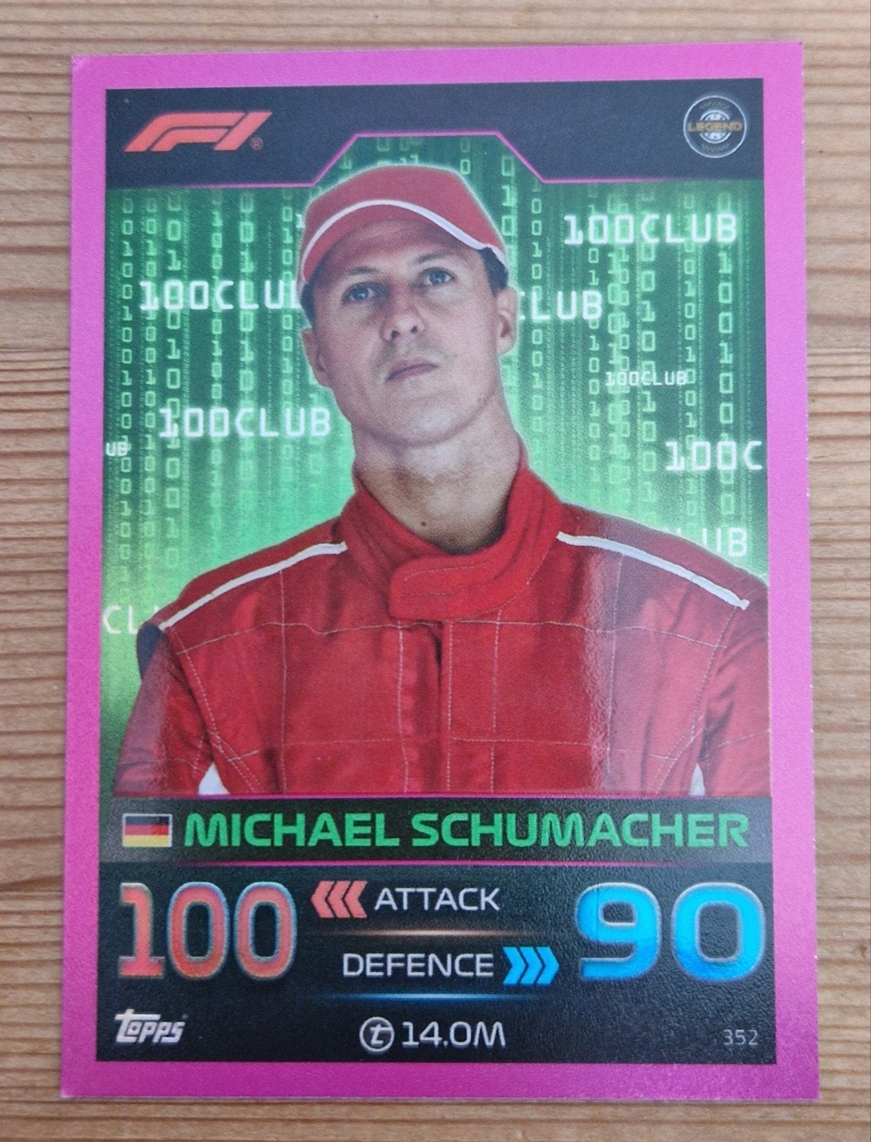 Michael Schumacher Topps Turbo Attax F1 2023 Legend kaart, Ophalen, Zo goed als nieuw, Formule 1