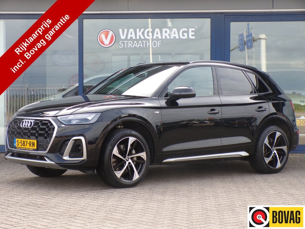 Audi Q5 55 TFSI e S edition Competition, Trekhaak / Luchtver, Automaat, Gebruikt, 4 cilinders, Zwart