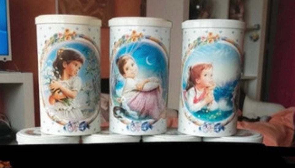 Martine, 3 blikken, rond, Ophalen of Verzenden, Zo goed als nieuw