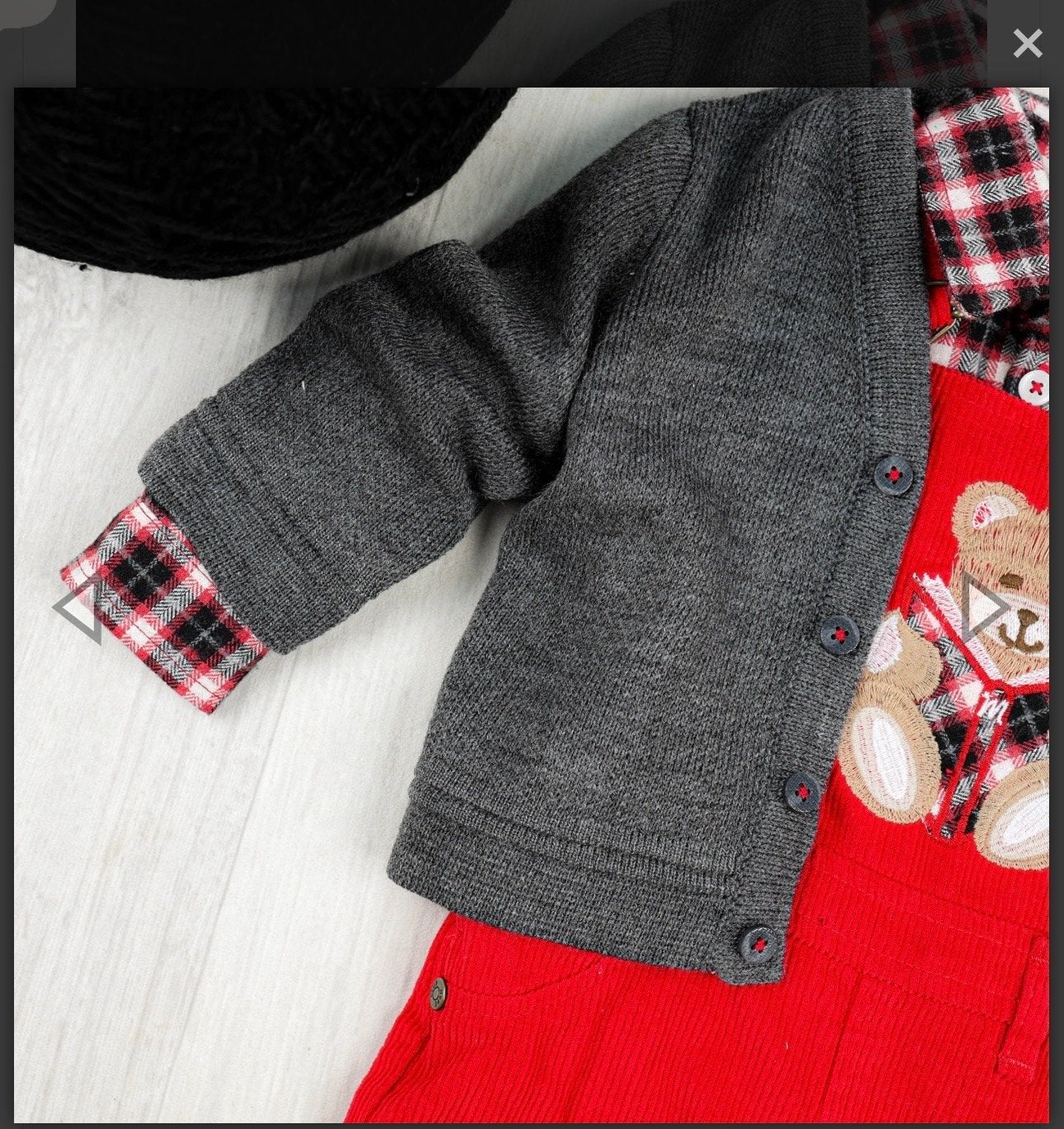 Schattige Baby Outfit: Salopette, Vestje, Blouse & Schoentje, Ophalen, Nieuw, Jongetje of Meisje