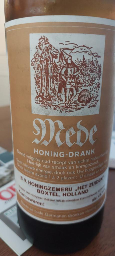 Lege vintage Mede honingdrank fles, Ophalen of Verzenden
