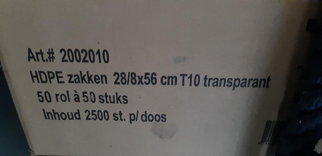 Plastic zakken doos, Ophalen of Verzenden, Nieuw