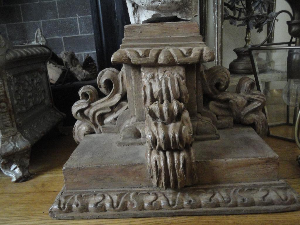 prachtig groot UITGESNEDEN HOUTEN PLATEAU / ornament, Ophalen of Verzenden