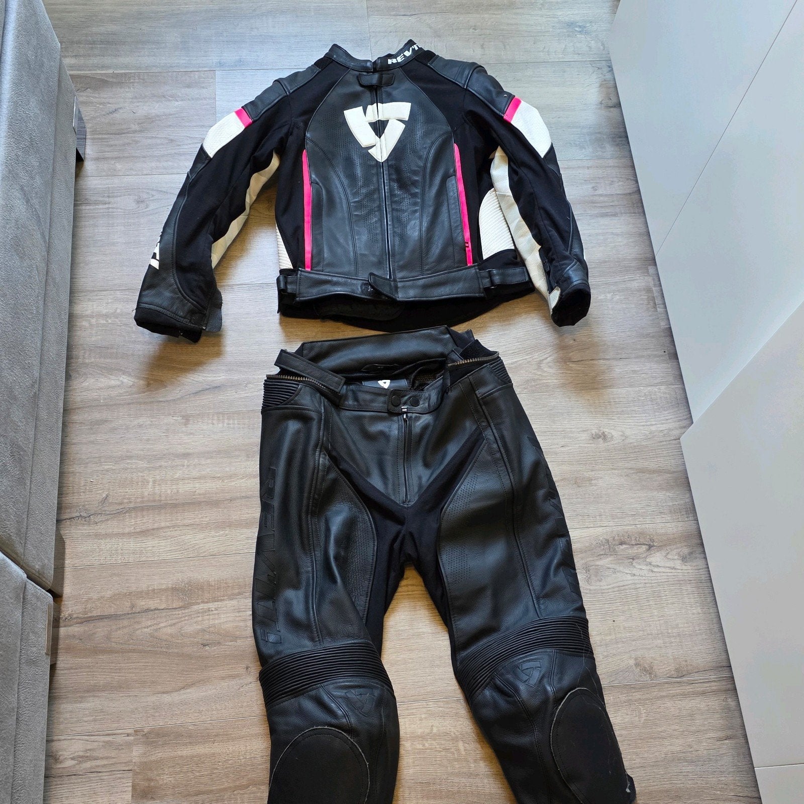 Dames 3-delig motorpak met undersuit! Maat 40/42 REV'IT, Ophalen, Tweedehands, Dames, Combipak