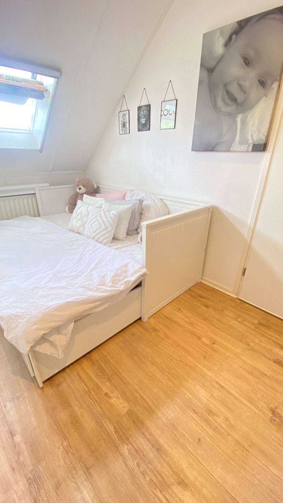 Ikea klapbed, Huis en Inrichting, Slaapkamer | Bedden, Gebruikt, Wit, Tweepersoons, Ophalen of Verzenden