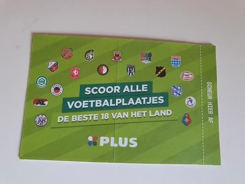 Voetbalplaatjes van de Plus supermarkt - 19 pakjes, Verzamelen, Supermarktacties, Plus, Ophalen of Verzenden