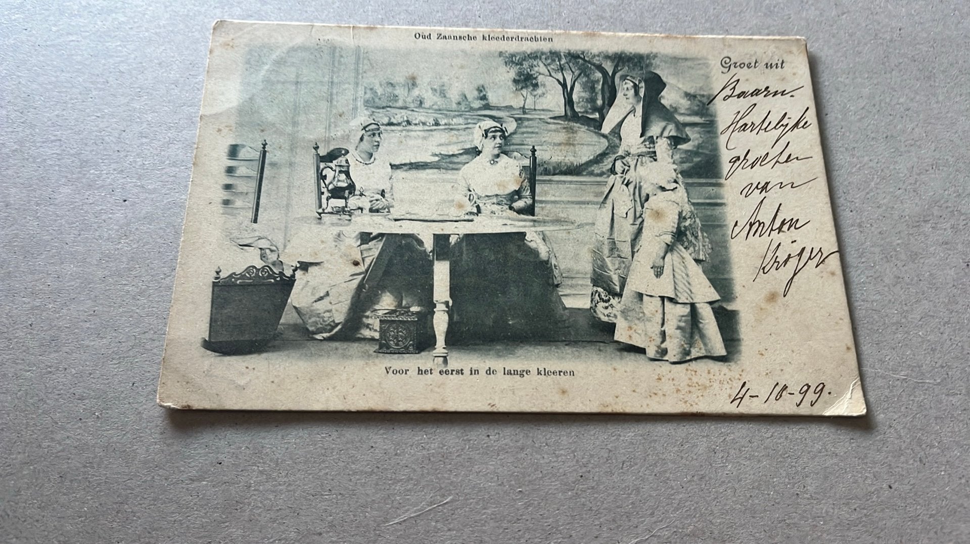 Oud Zaansche klederdrachten 1899, Ophalen of Verzenden, Voor 1920, Gelopen, Klederdracht