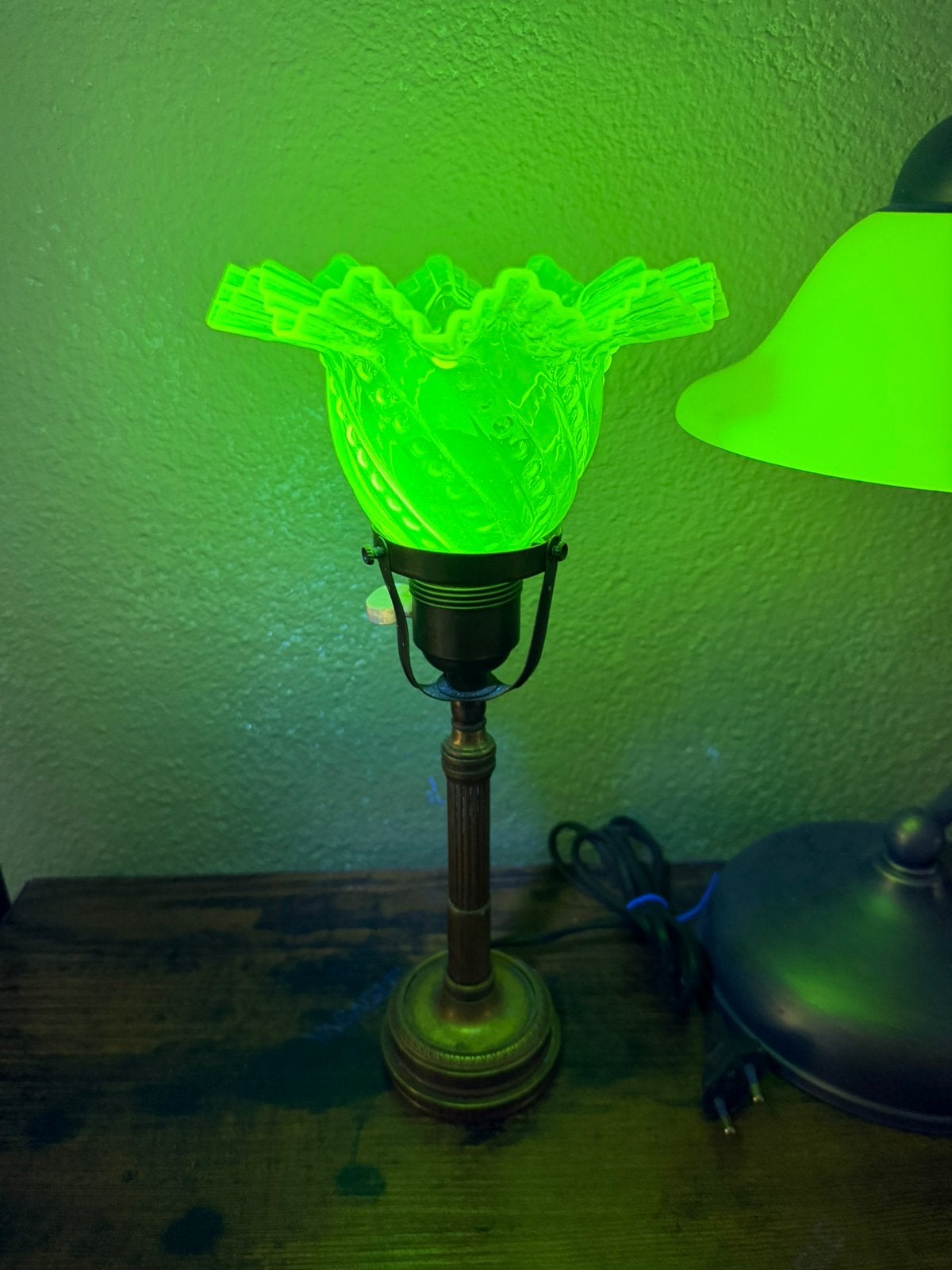 Uranium glass lamp, Ophalen of Verzenden
