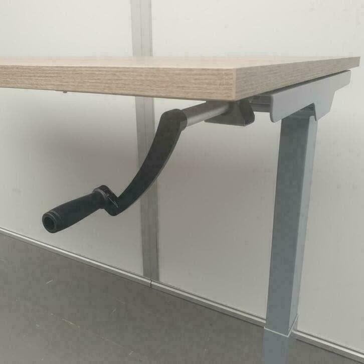 Slinger verstelbaar zit-sta bureau 180x80 cm – grijs frame, Huis en Inrichting, Bureaus, Ophalen, Nieuw