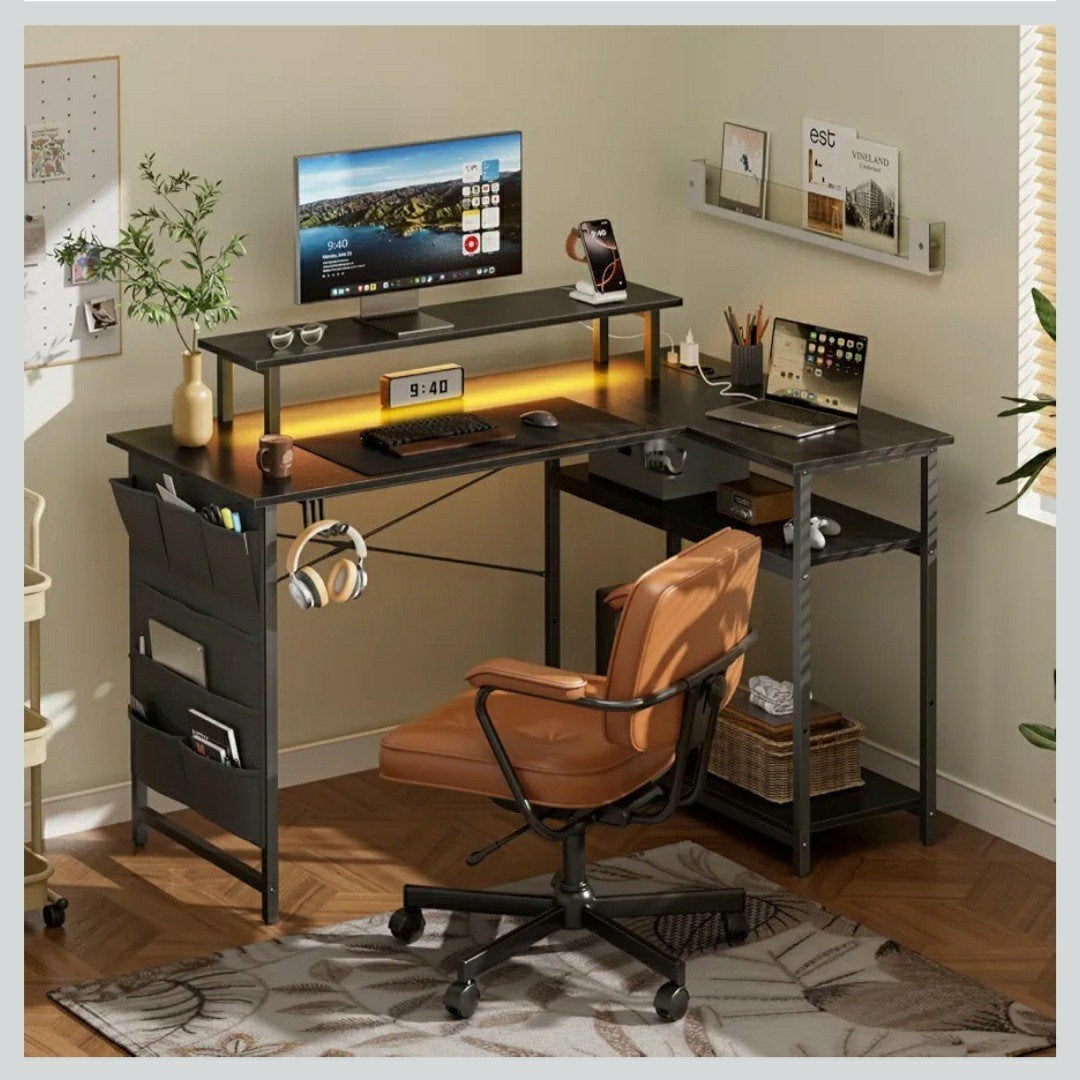 gametafel gamingbureau bureau zwart 110x80 cm, Ophalen, Zo goed als nieuw, 80 cm, 120 cm