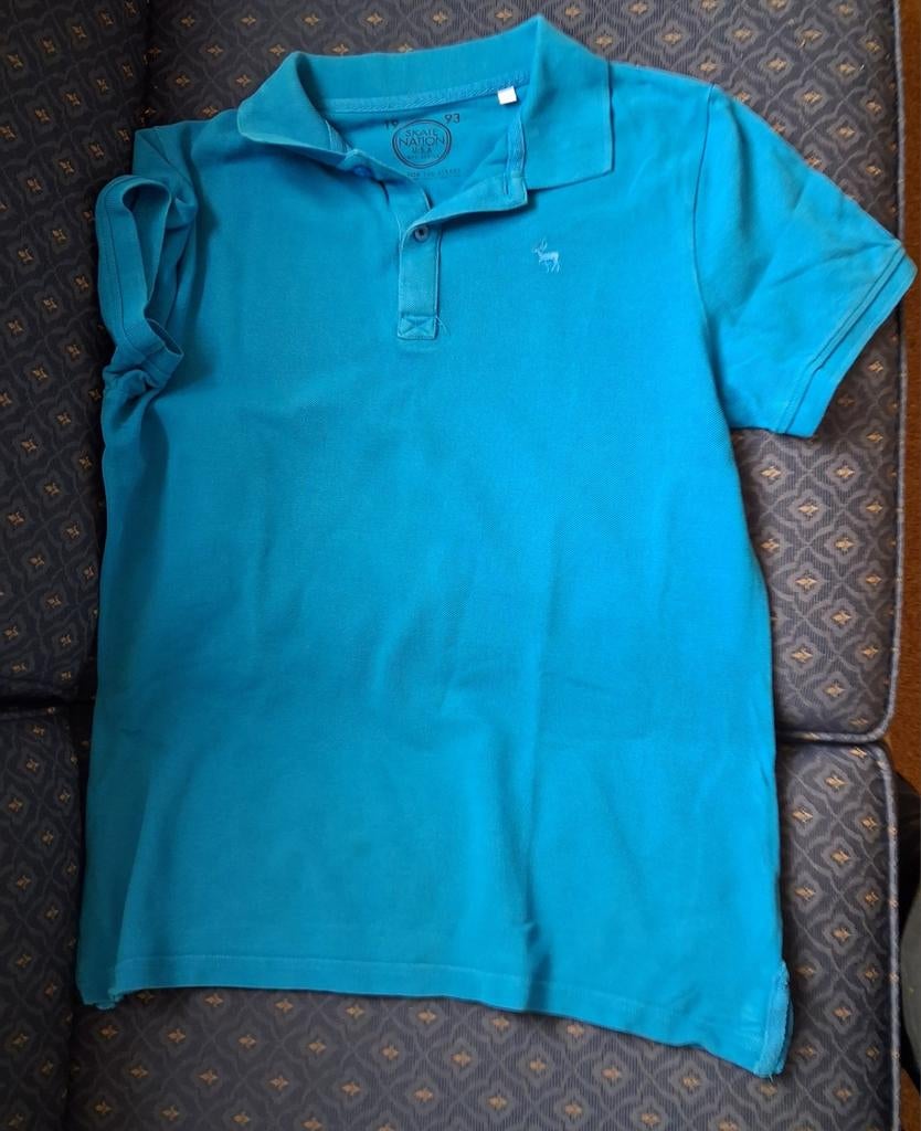 Blauwe polo Skate Nation, maat 158/164, Gebruikt, C&A., Ophalen of Verzenden, Shirt of Longsleeve