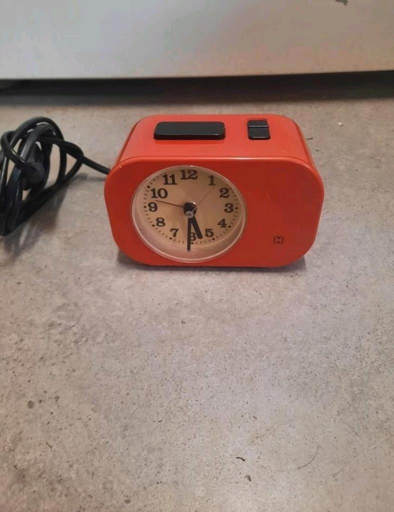 Vintage retro hema Wekker space age Wekker klok 1970, Ophalen of Verzenden, Huis en Inrichting
