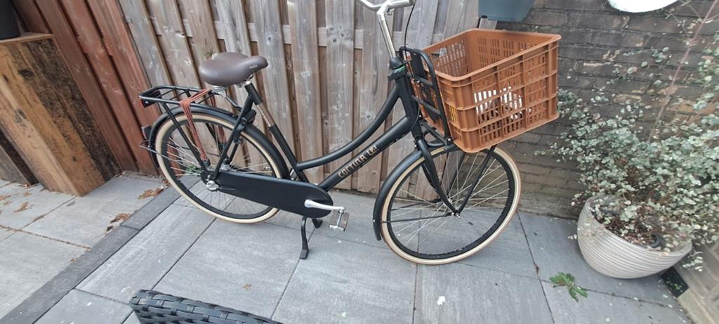 Cortina U4 Transportfiets Dames Zwart - Framehoogte 61 cm, Fietsen en Brommers, Fietsen | Dames | Damesfietsen, Terugtraprem, Versnellingen