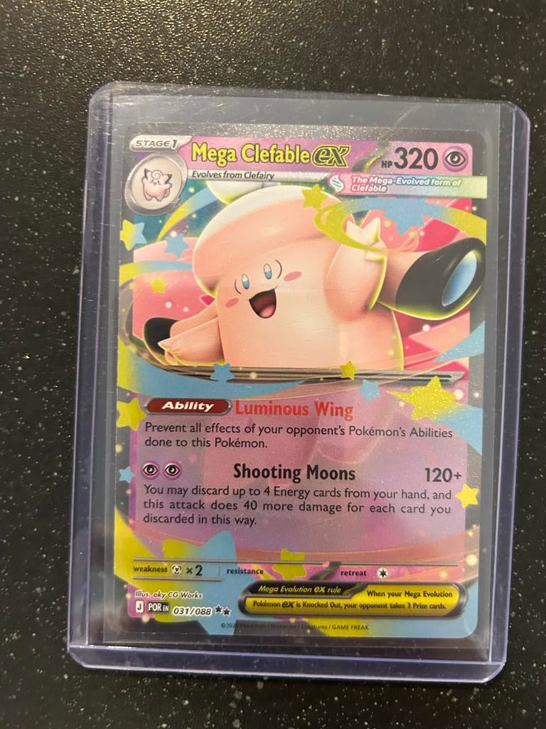 Pokémon Kaart: Mega Clefable EX (HP 320) - Zeldzaam!, Ophalen of Verzenden, Zo goed als nieuw, Overige typen
