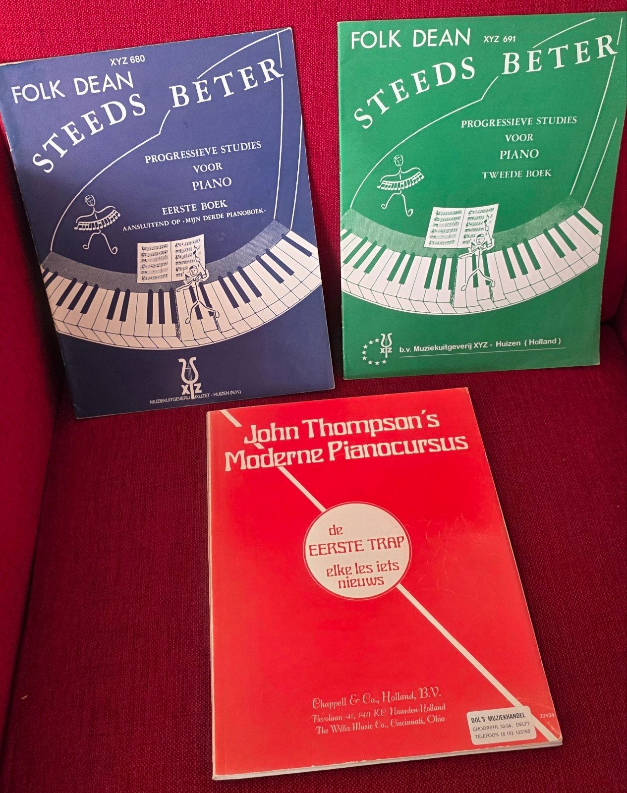 Pianoboeken: Folk Dean Steeds Beter & John Thompson, Gebruikt, Overige genres, Les of Cursus, Ophalen of Verzenden
