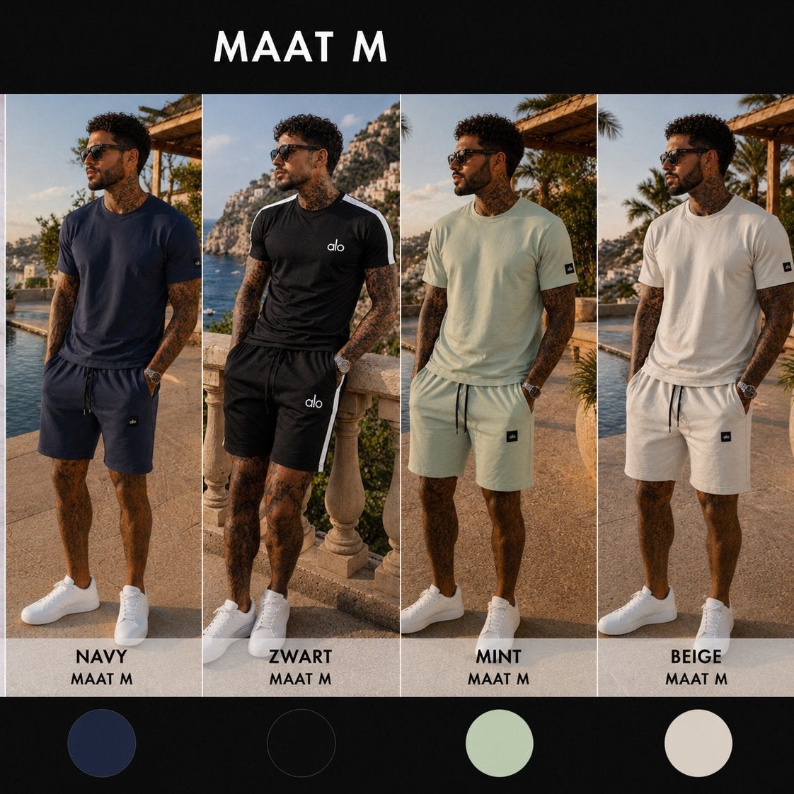 4 zomer setjes laaste stuks, Kleding | Heren, Ophalen of Verzenden, Nieuw, Maat 48/50 (M)