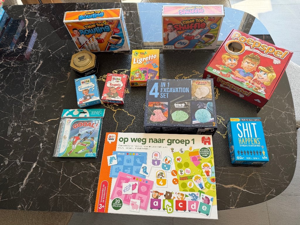 Ligretto, Shit happens en meer spellen in uitstekende staat, Vijf spelers of meer, Ophalen, Nieuw, Reisspel