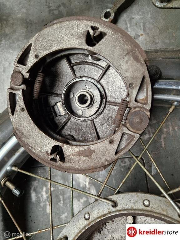 Kreidler Wielen set met grote 150 mm Campagnolo naven compl., Fietsen en Brommers, Brommeronderdelen | Kreidler, Gebruikt, Kreidler