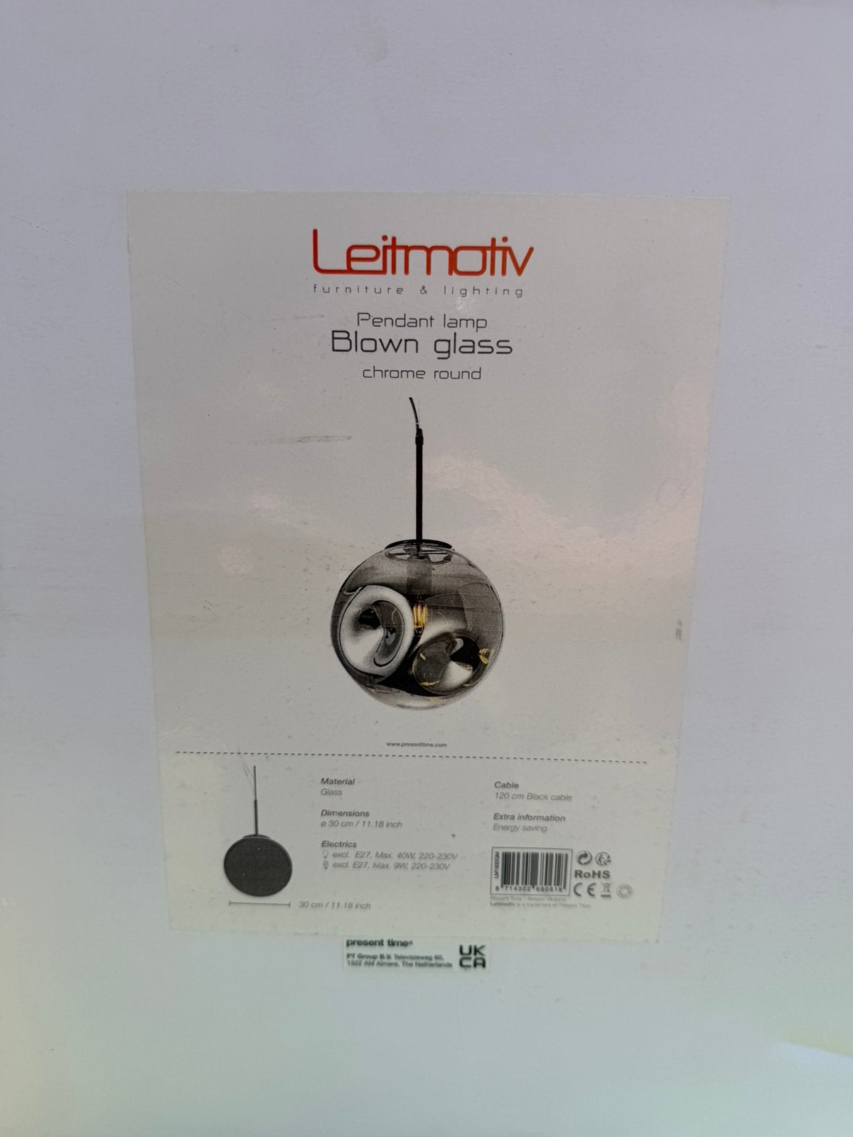 Lamp met rookglas - Nieuw in de doos, Ophalen, Nieuw