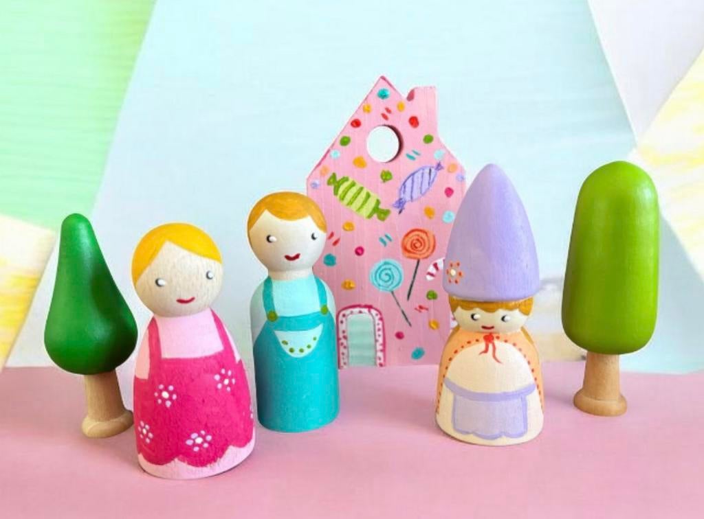 Peg dolls hans en grietje, Verzenden, Nieuw
