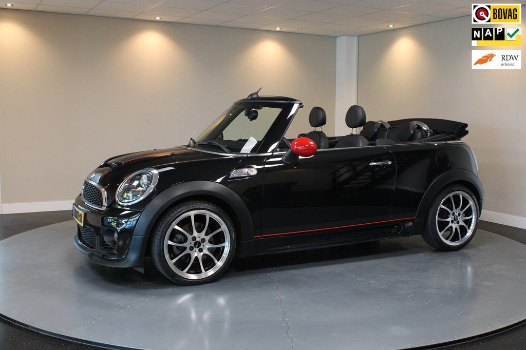 Mini Cabrio 1.6 Cooper S *JCW Pack* 184Pk|Leer|Stoelverw.|Na, Auto's, Mini, Voorwielaandrijving, Gebruikt, 4 cilinders, Cabriolet