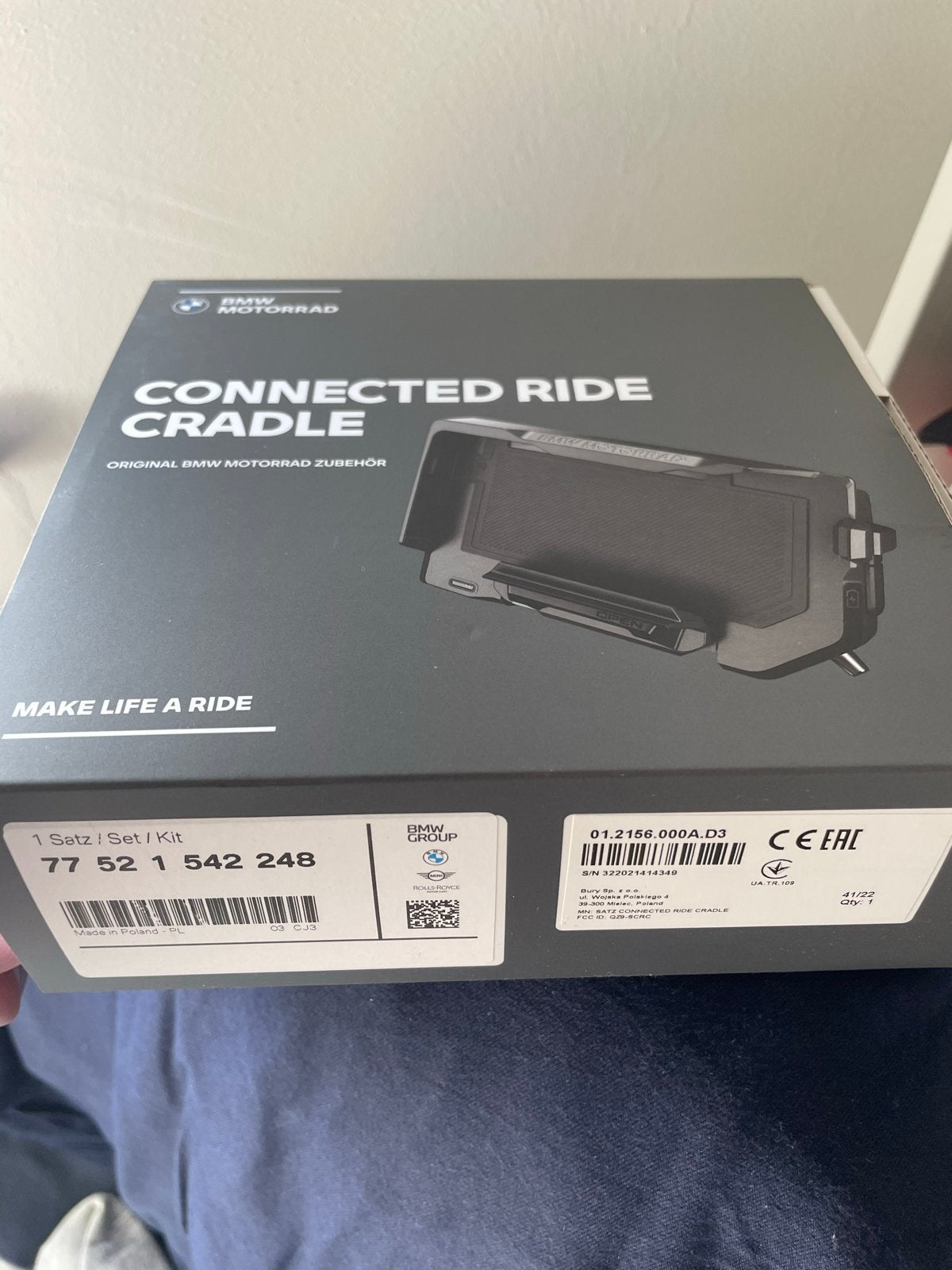 BMW Motorrad Connected Ride Cradle - Perfecte staat, Motoren, Ophalen of Verzenden, Zo goed als nieuw