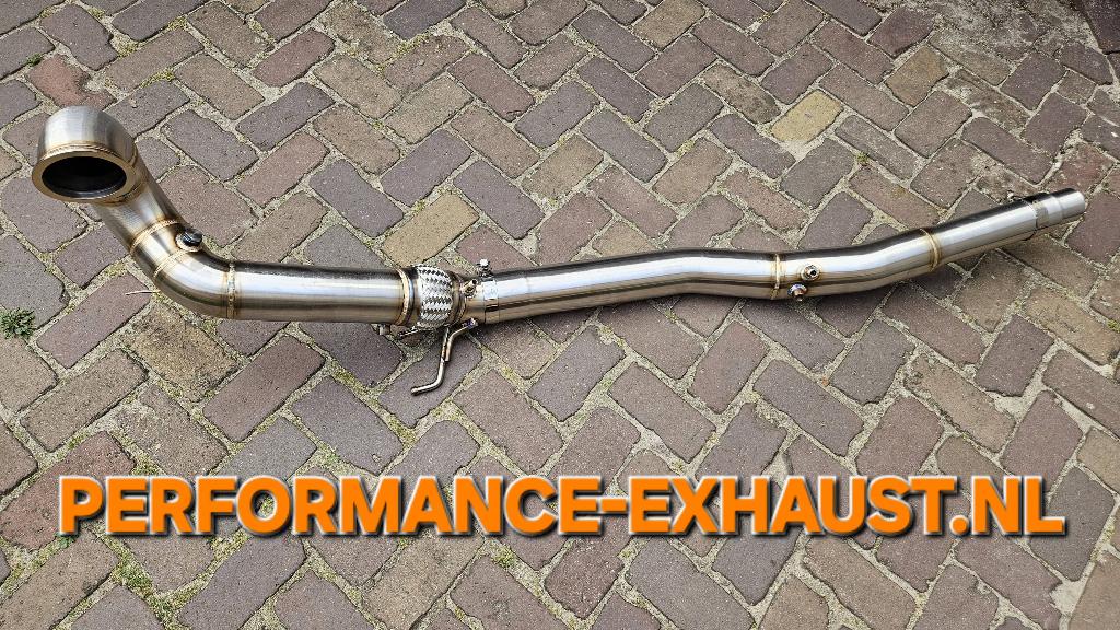 Uitlaat rvs downpipe 3.5 inch GOLF 7R, S3 8V, CUPRA 4WD ZIE, Ophalen of Verzenden