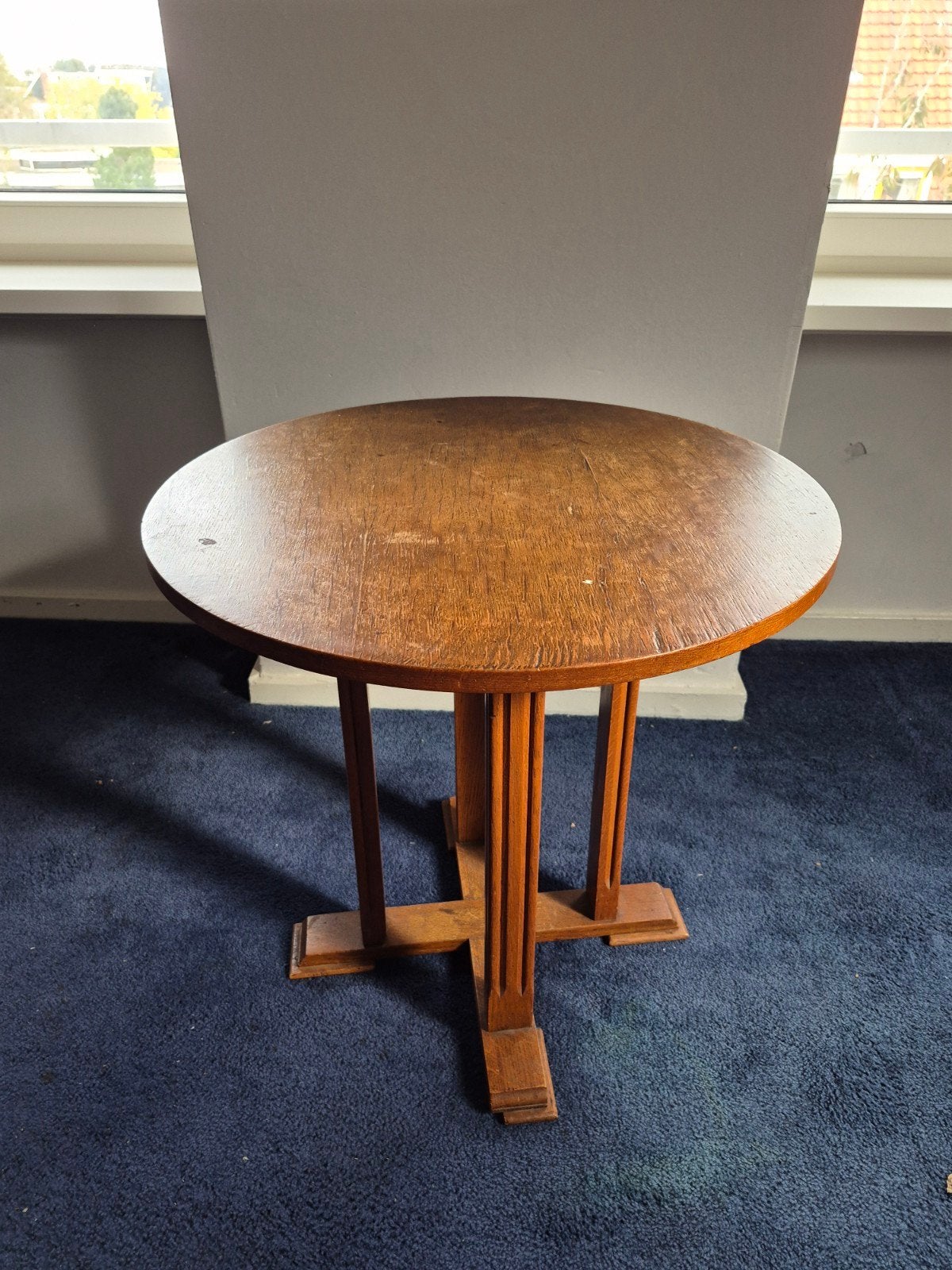 teak tafeltje, Ophalen