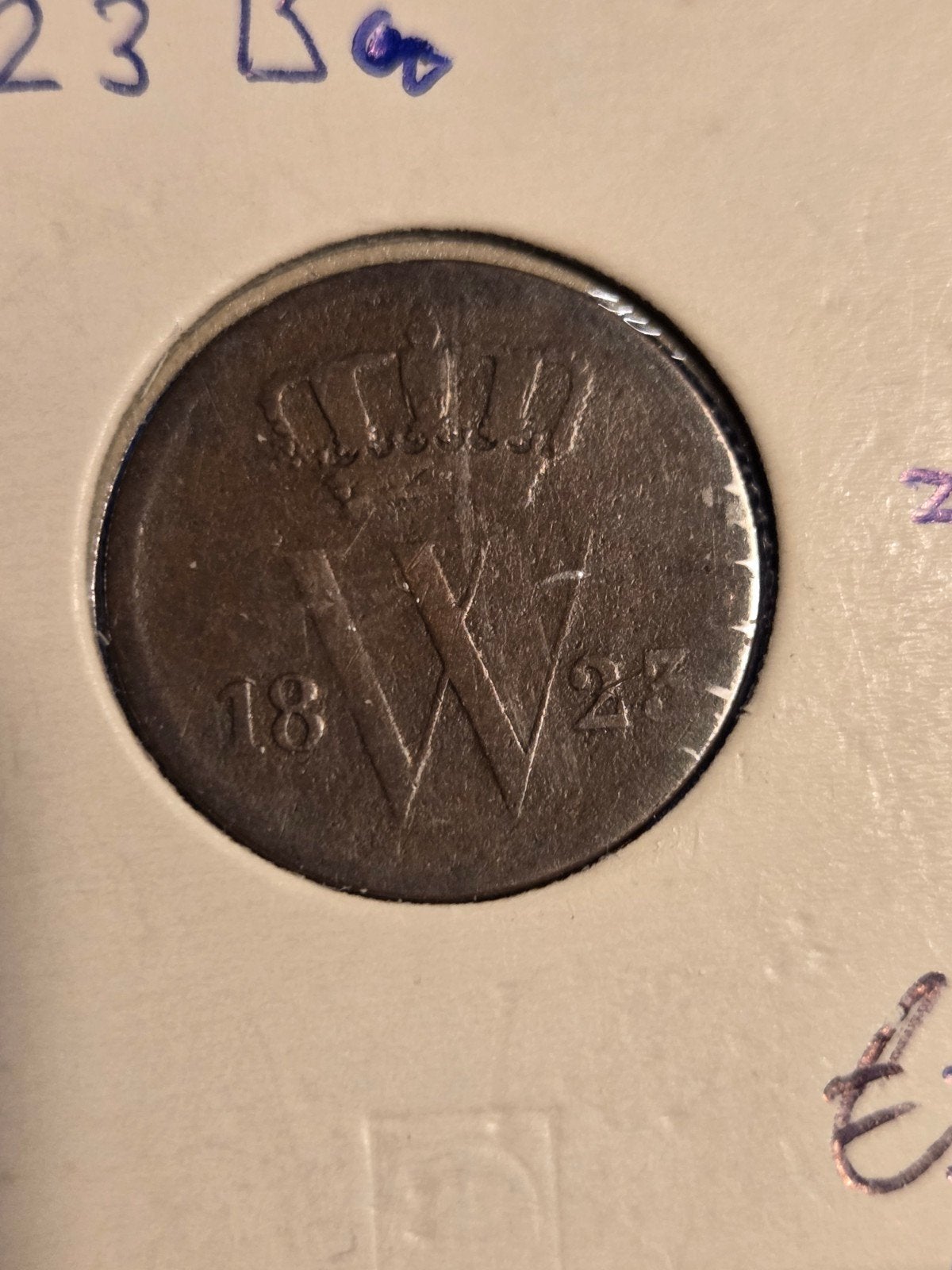 Nederlandse 1 Cent Munt 1827B, Willem I, Ophalen of Verzenden, Overig, Losse munt