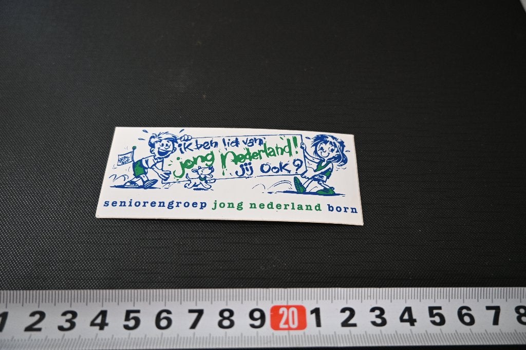 sticker seniorengroep jong nederland born - scouting, Ophalen of Verzenden, Zo goed als nieuw