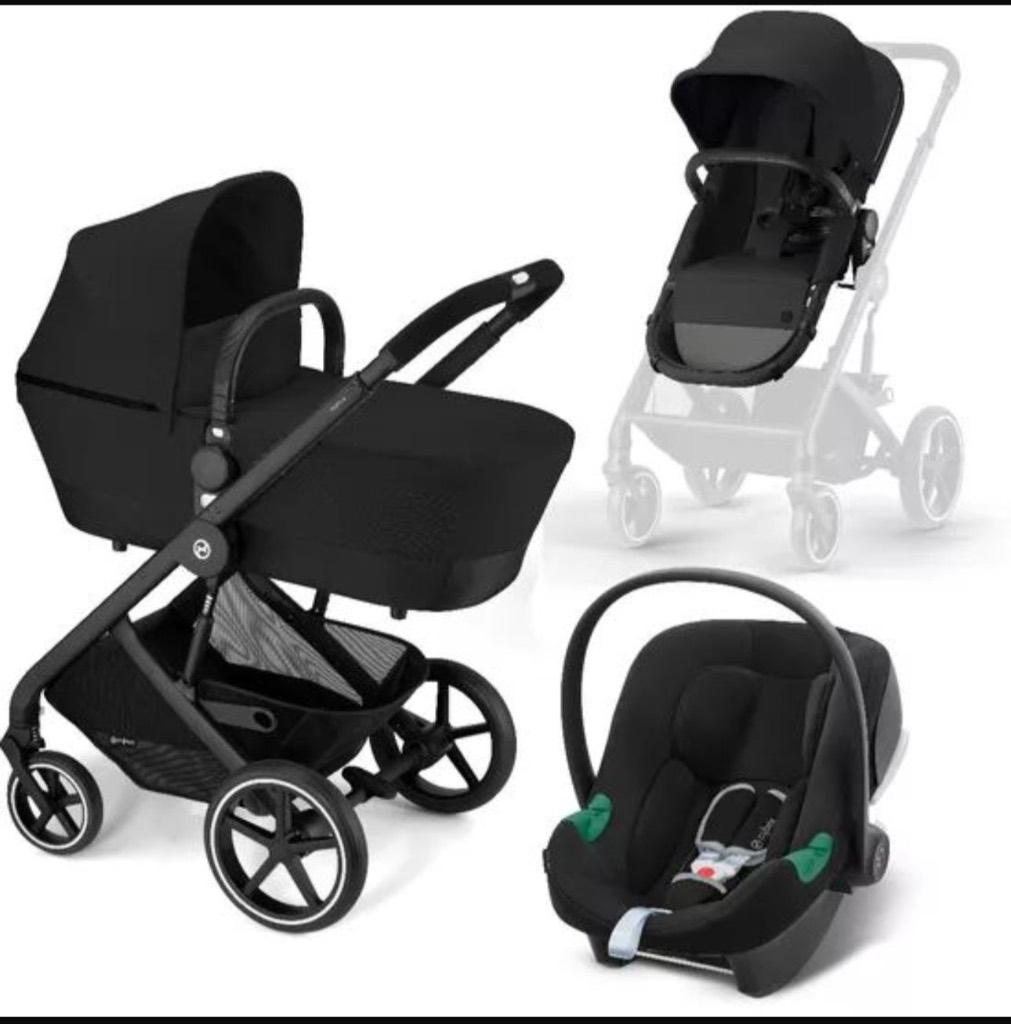 Cybex bailos s 3 in 1 buggy kinderwagen, Gebruikt, Luchtbanden, Combiwagen, Ophalen