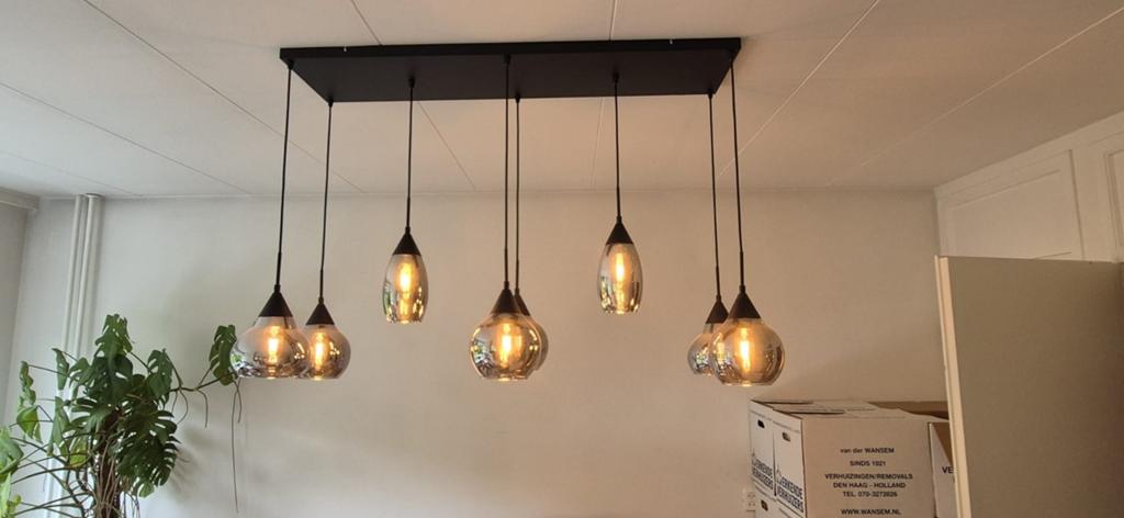 Mooie grote plafondlamp voor boven de eettafel, Ophalen, Zo goed als nieuw