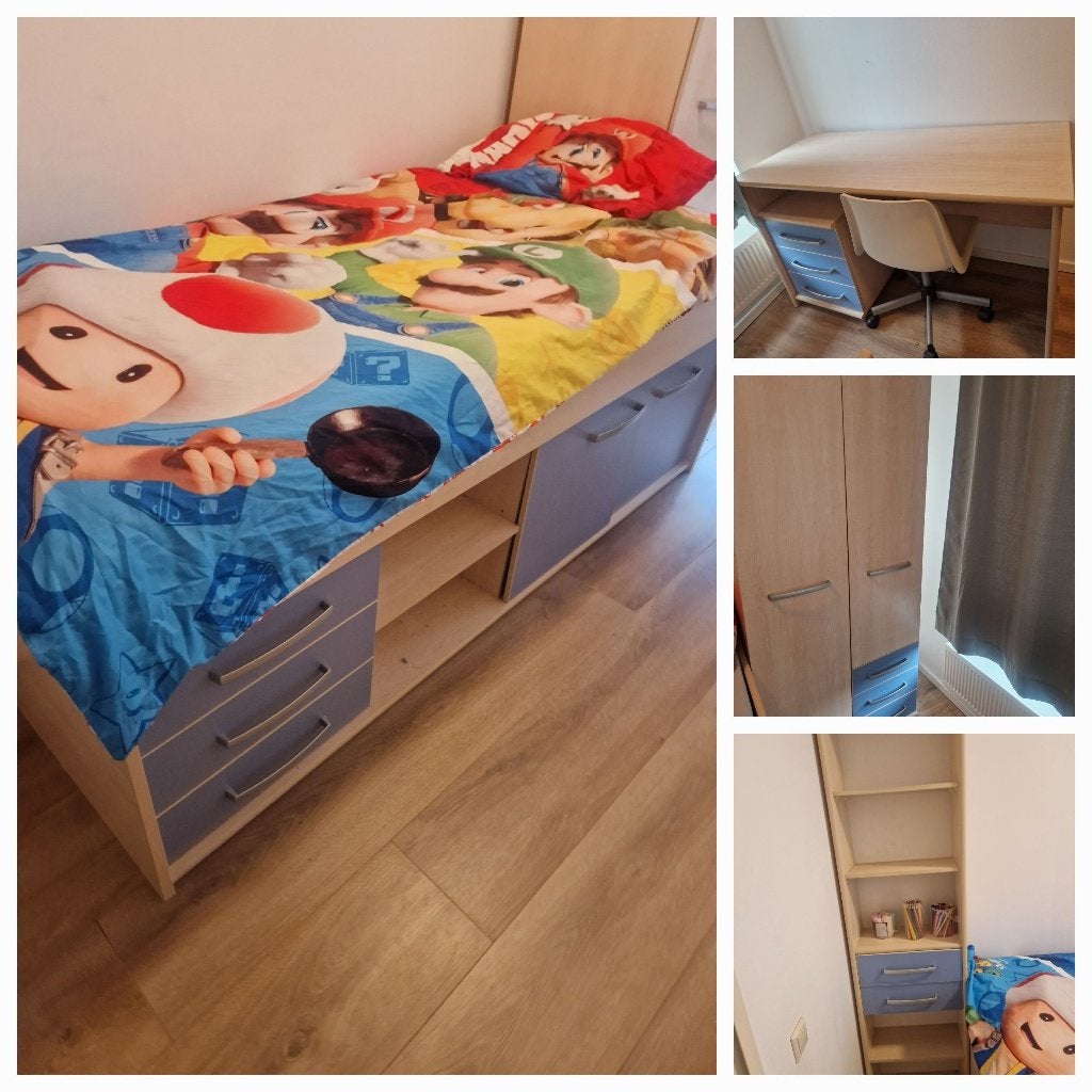 Complete slaapkamer, Ophalen, Gebruikt, Eenpersoons