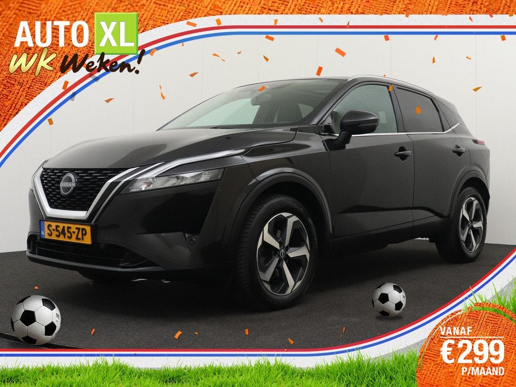 Nissan QASHQAI 1.3 158 PK Aut. MHEV N-Connecta Design Pano-d, Auto's, Nissan, Automatische klimaatregeling, Stof, Zwart, Origineel Nederlands