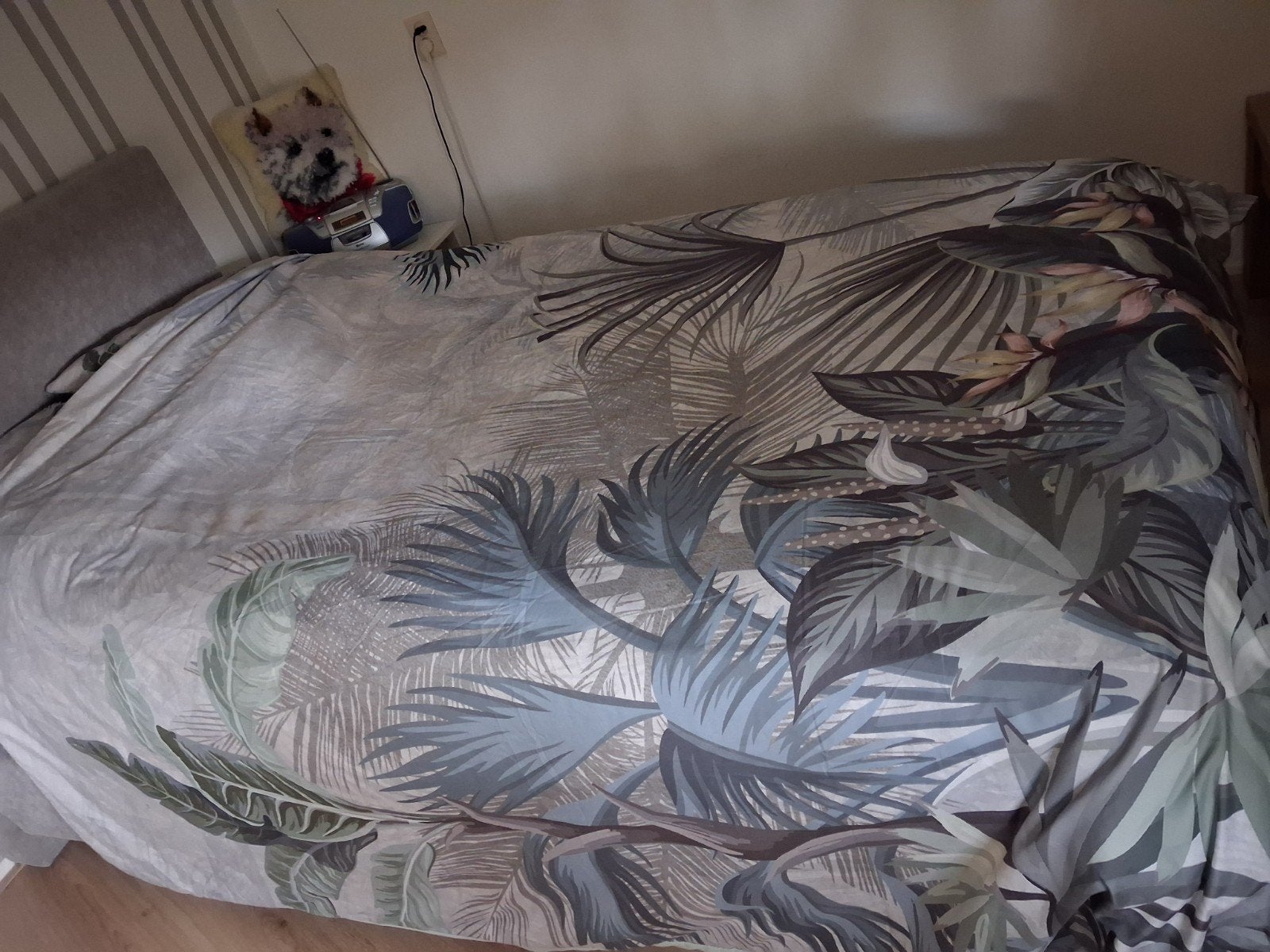 Te koop mooie dekbed overtrek, Ophalen, Eenpersoons, Wit, Dekbedovertrek