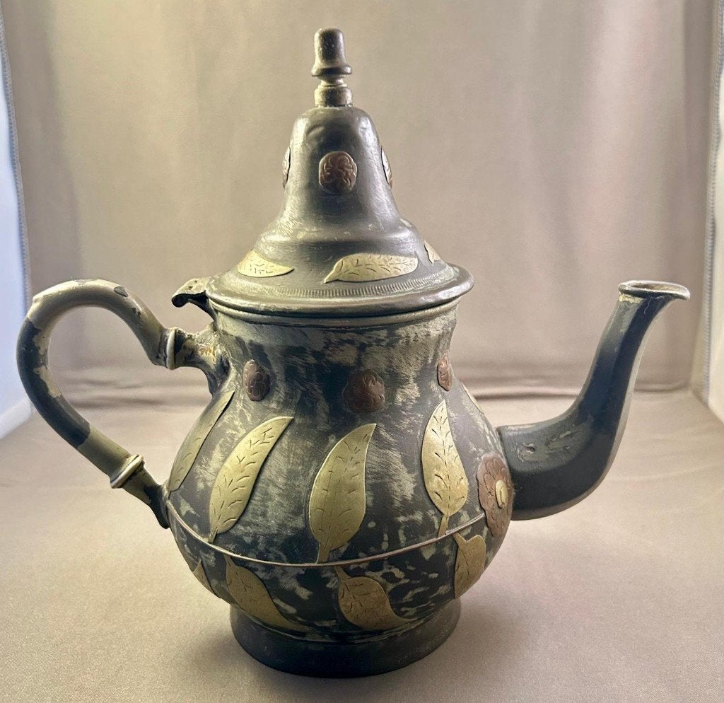 Vintage Marokkaanse Theepot Berrad- 21cm, Ophalen of Verzenden