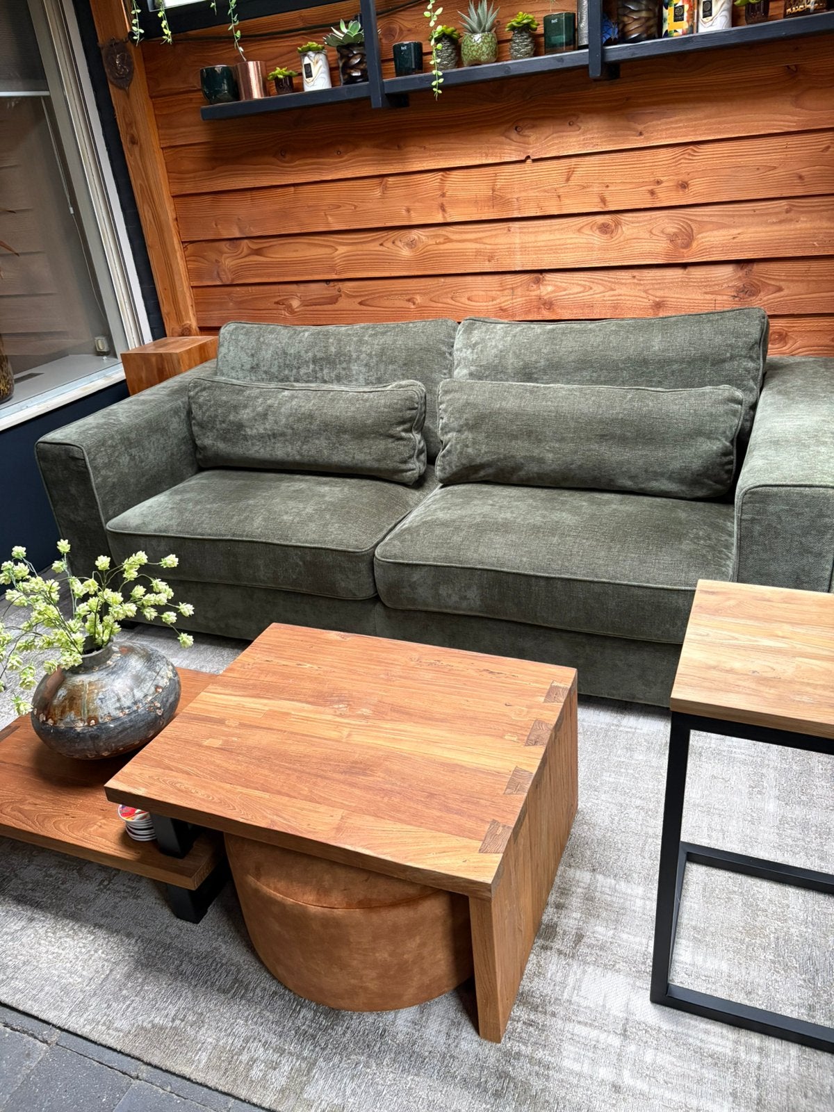 Bank 2.5 zitter, Ophalen, Driepersoons, 75 tot 100 cm, Zo goed als nieuw