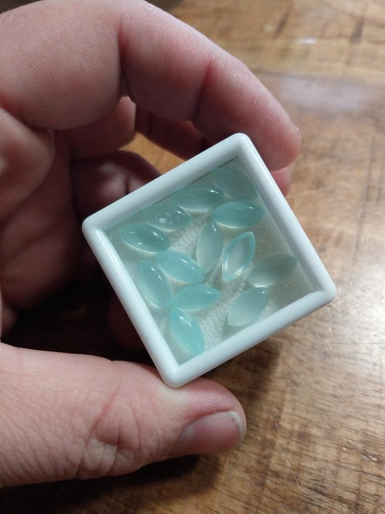 Markies geslepen blauwe agaat, Ophalen of Verzenden