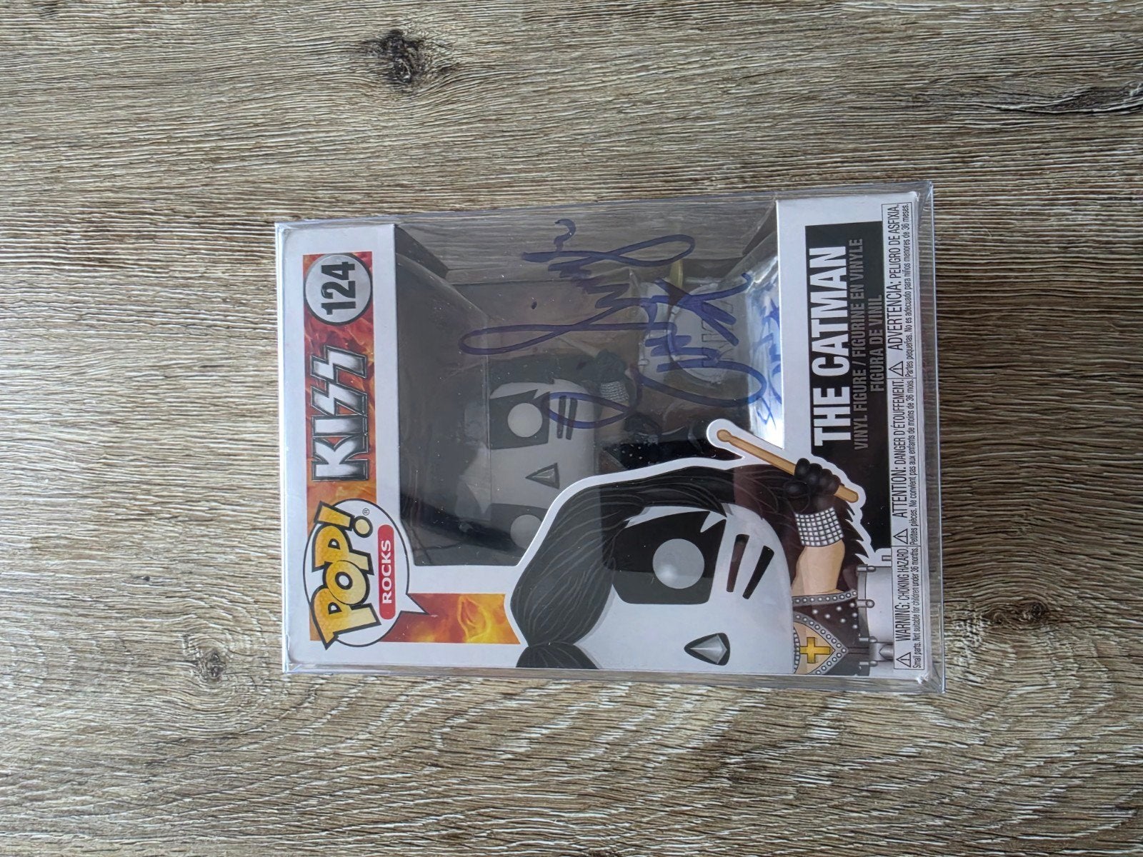 Funko Pop! Rocks KISS The Catman #124 gesigneerd, Ophalen of Verzenden, Zo goed als nieuw