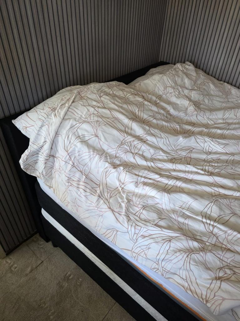 boxspring, Ophalen, Zwart, Neutraal, Tweepersoons