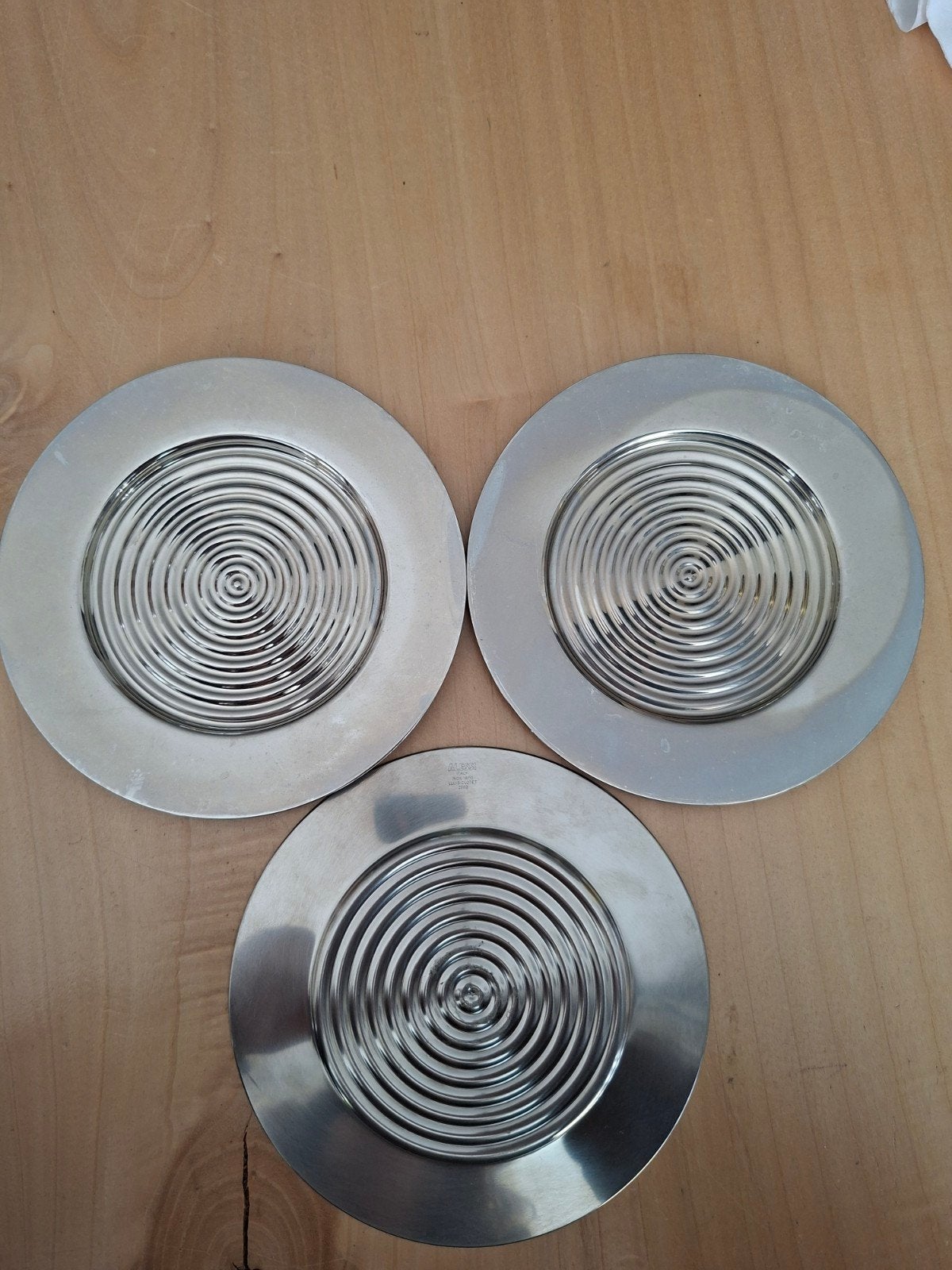 Alessi onderzetters 3x, Ophalen of Verzenden, Zo goed als nieuw, Overige stijlen, Glas of Glazen