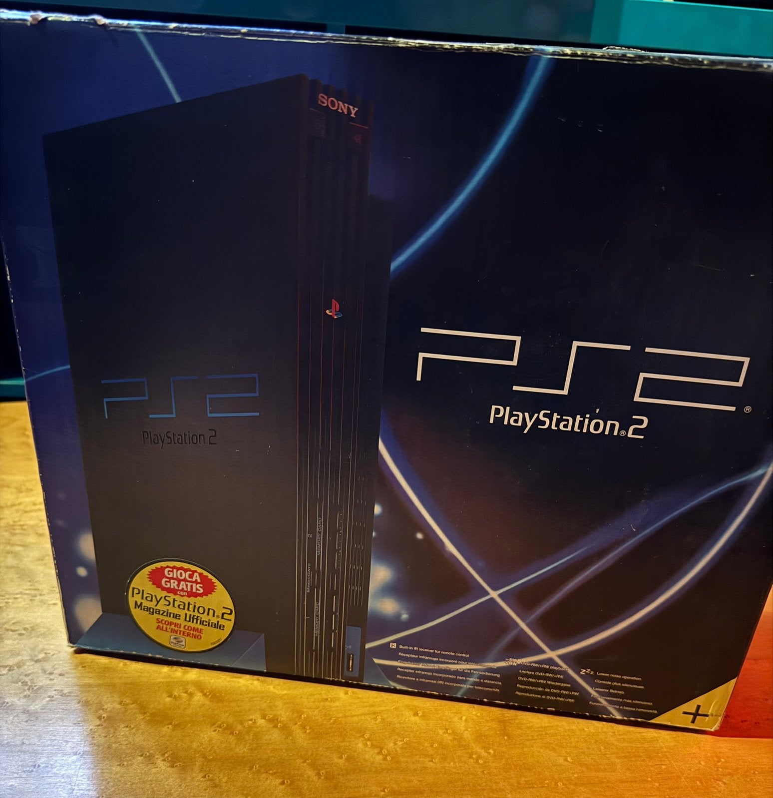 Sony PlayStation 2 PS2 Fat compleet in doos + demo disc, Ophalen of Verzenden, Zo goed als nieuw, Met 2 controllers
